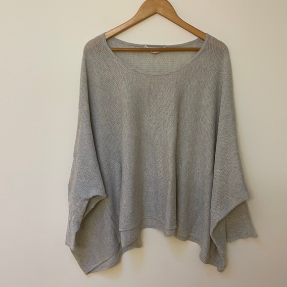 Helmut Lang for Intermix Gray Light Poncho Sweater - Picture 2 of 7